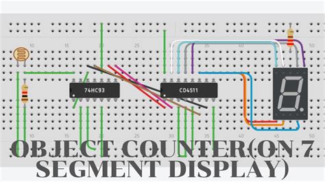 object counter with 7 segment display